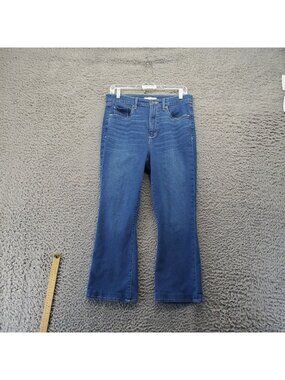 Loft Jeans Womens Size 29 Blue The Kick Crop Mid Rise Comfortable Stretchy Denim